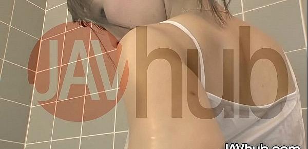  JAVHUB Chihiro Kitagawa masturbating in the shower then gets pounded